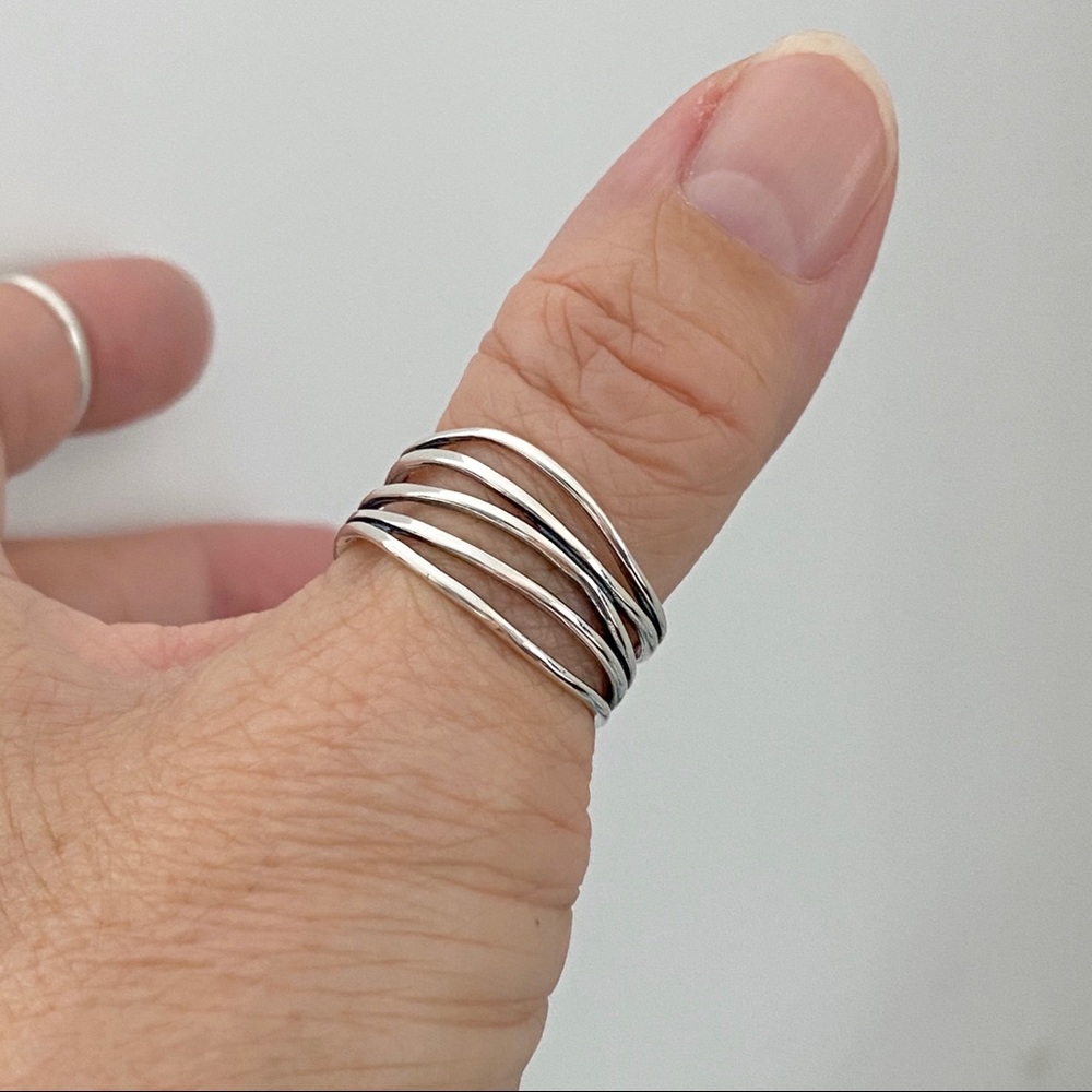 Sterling Silver Statement Wraparound Ring, Boho R… - image 6